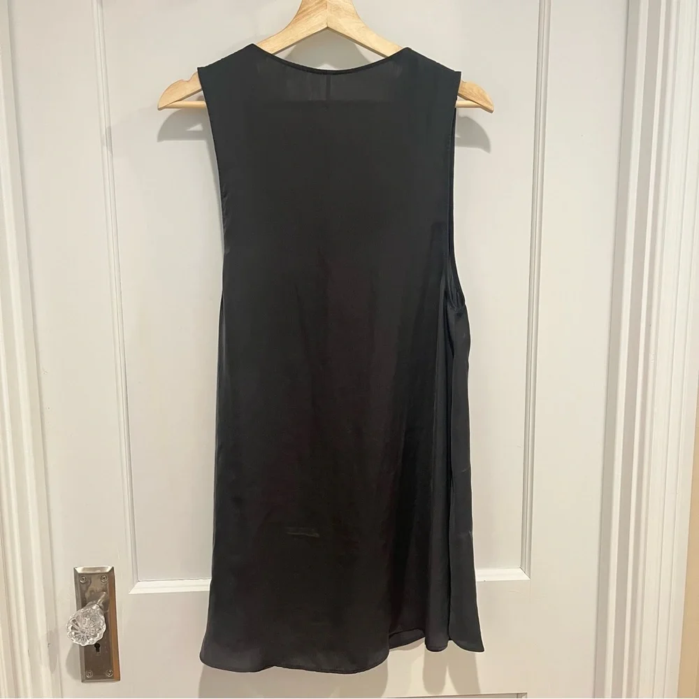 Free People Black V-Neck Sleeveless Mini Dress S